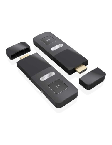 AISENS ASWL-H2K30M001-BK extensor audio/video Transmisor y receptor de señales AV