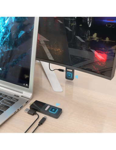 AISENS ASWL-H2K30M001-BK extensor audio/video Transmisor y receptor de señales AV