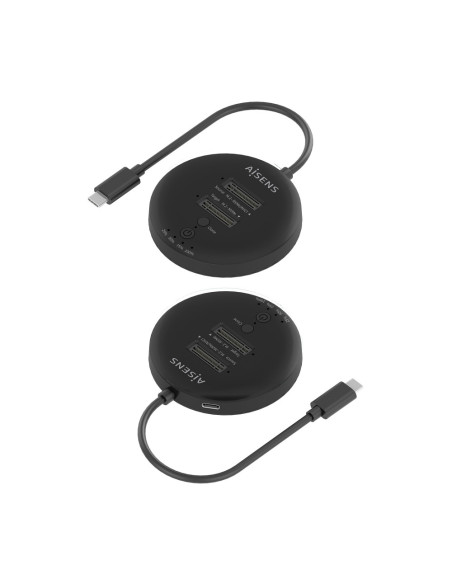 AISENS ASDS-2M2N05-BK base de conexión para disco duro USB 3.2 Gen 2 (3.1 Gen 2) Type-C