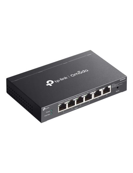 TP-Link Omada ES206GP switch Gestionado Gigabit Ethernet (10/100/1000) Energía sobre Ethernet (PoE) Negro