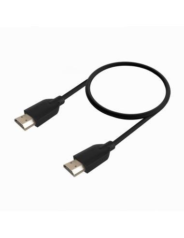 AISENS Cable HDMI V2.0 CCS Premium Alta Velocidad / Hec 4K@60Hz 18Gbps, A/M-A/M, Negro, 0.5m