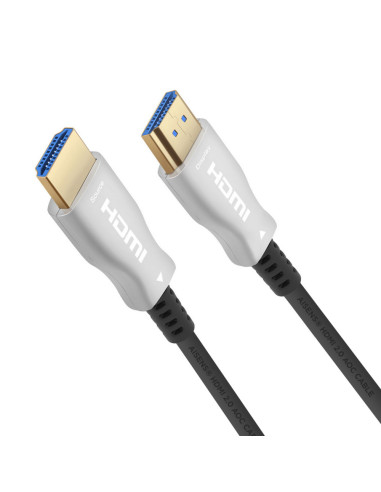 AISENS Cable HDMI V2.0 AOC Premium Alta Velocidad / HEC 4k@60Hz 18Gbps, A/M-A/M, Negro, 20m