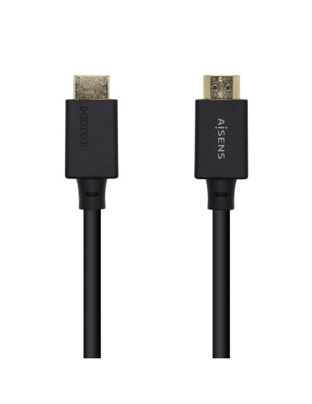 AISENS Cable HDMI V2.1 Ultra Alta Velocidad / HEC Certificado 8k@60Hz 48Gbps, A/M-A/M, Negro, 1.0m