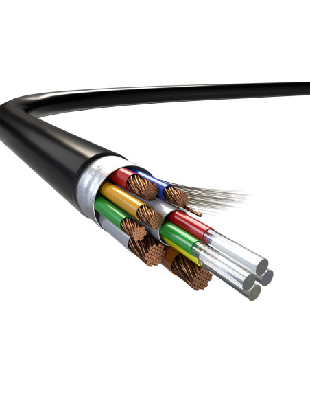 AISENS Cable Hdmi V2.1 AOC Desmontable Ultra Alta Velocidad / Hec 8K@60Hz 4K@120Hz 4:4:4 48Gbps, A/M-D/A/M, Negro, 15M