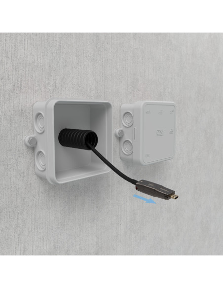 AISENS Cable Hdmi V2.1 AOC Desmontable Ultra Alta Velocidad / Hec 8K@60Hz 4K@120Hz 4:4:4 48Gbps, A/M-D/A/M, Negro, 15M