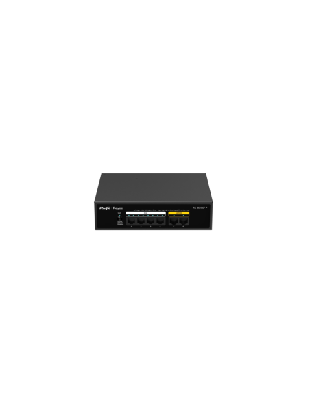 Ruijie Networks RG-ES106F-P switch No administrado L2 Fast Ethernet (10/100) Energía sobre Ethernet (PoE) Negro