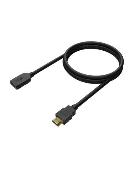 AISENS Cable HDMI V2.0 Prolongador Premium Alta Velocidad / Hec 4K@60Hz 18Gbps, A/M-A/H, Negro, 2.0M