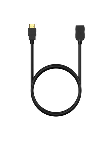 AISENS Cable HDMI V2.0 Prolongador Premium Alta Velocidad / Hec 4K@60Hz 18Gbps, A/M-A/H, Negro, 2.0M