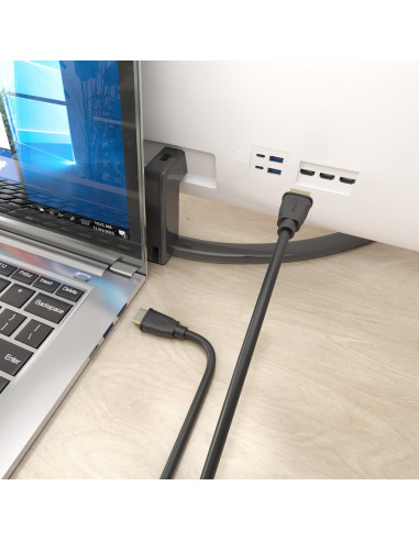 AISENS Cable HDMI V2.1 CCS Ultra Alta Velocidad / HEC 8K@60Hz 48Gbps, A/M-A/M, Negro, 0.5m