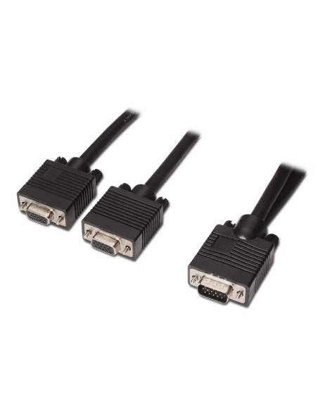 AISENS A113-0081 cable VGA 0,45 m VGA (D-Sub) 2 x VGA (D-Sub) Negro