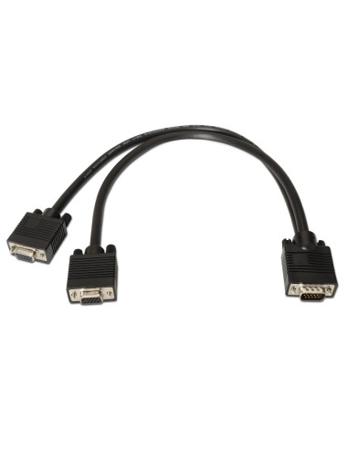 AISENS A113-0081 cable VGA 0,45 m VGA (D-Sub) 2 x VGA (D-Sub) Negro