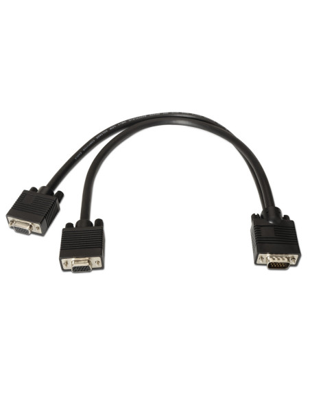 AISENS A113-0081 cable VGA 0,45 m VGA (D-Sub) 2 x VGA (D-Sub) Negro
