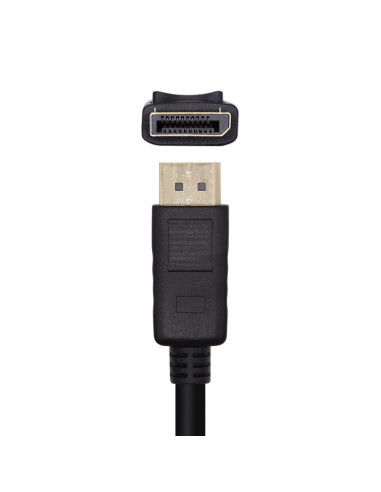 AISENS Cable DisplayPort V1.2 4K@60Hz, DP/M-DP/M, Negro, 1.0m