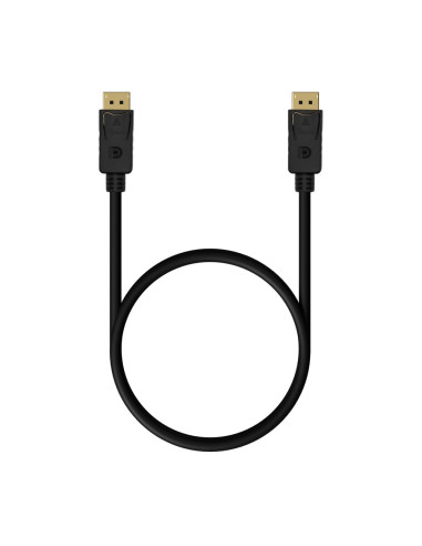 AISENS Cable DISPLAYPORT V1.2 4K@60Hz, DP/M-DP/M, Negro, 0.5M