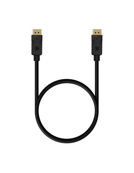 AISENS Cable DISPLAYPORT V1.2 4K@60Hz, DP/M-DP/M, Negro, 0.5M