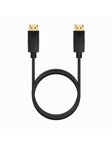 AISENS Cable DISPLAYPORT V1.2 CCS 4K@60Hz, DP/M-DP/M, Negro, 1.0m