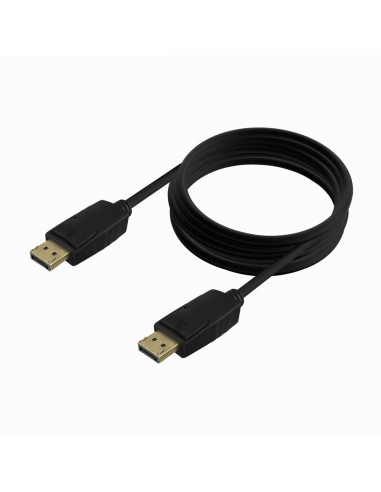 AISENS Cable DISPLAYPORT V1.2 CCS 4K@60Hz, DP/M-DP/M, Negro, 3.0m