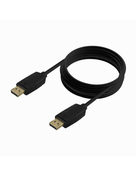 AISENS Cable DISPLAYPORT V1.2 CCS 4K@60Hz, DP/M-DP/M, Negro, 3.0m