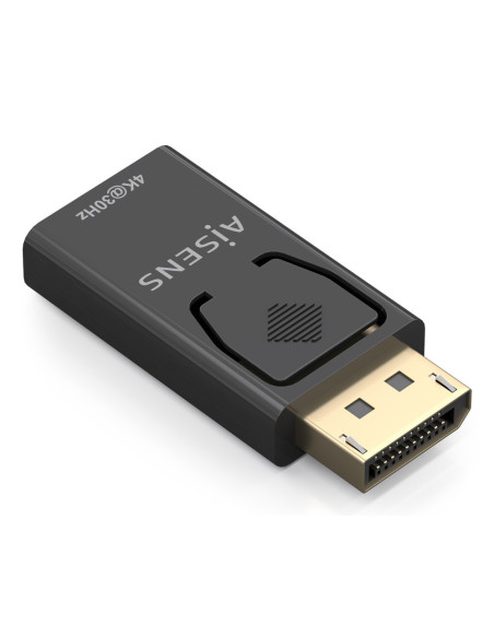 AISENS Conversor Displayport A HDMI 4K@30Hz, DP/M-HDMI/H, Negro