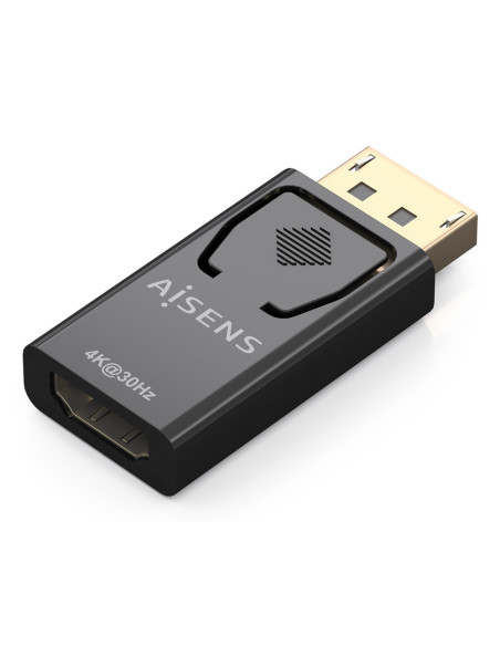 AISENS Conversor Displayport A HDMI 4K@30Hz, DP/M-HDMI/H, Negro