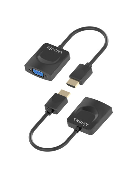 AISENS Conversor HDMI a SVGA, HDMI A/M-SVGA/H, Negro, 15?m