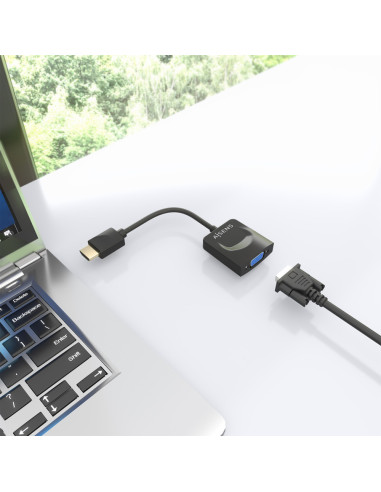 AISENS Conversor HDMI a SVGA, HDMI A/M-SVGA/H, Negro, 15?m