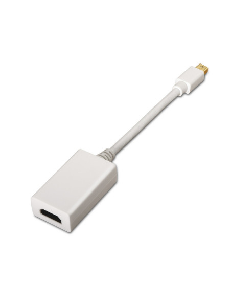 AISENS A125-0138 adaptador de cable de vídeo 0,15 m Mini DisplayPort HDMI Blanco
