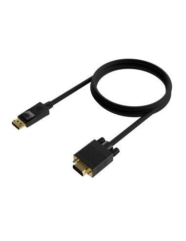 AISENS Cable Conversor DISPLAYPORT a VGA, DP/M-VGA/M, Negro, 1.0M