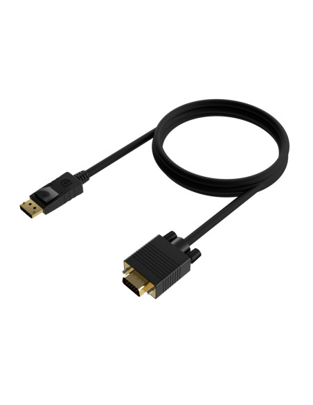AISENS Cable Conversor DISPLAYPORT a VGA, DP/M-VGA/M, Negro, 1.0M