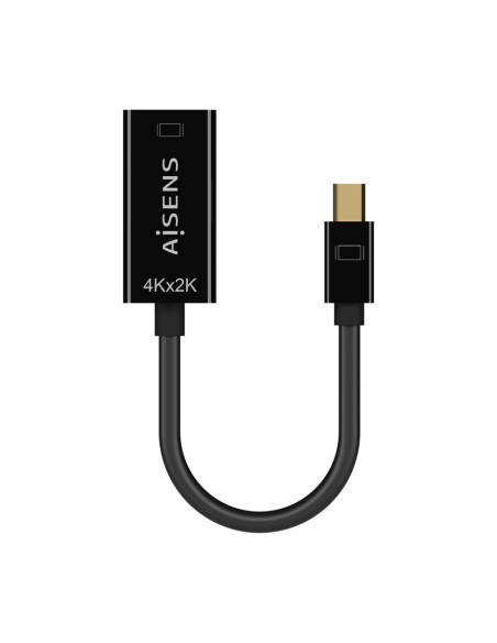 AISENS Conversor Mini DP V1.2 a HDMI V1.4 4K@30Hz, MDP/M-HDMI A/H, Negro, 15CM