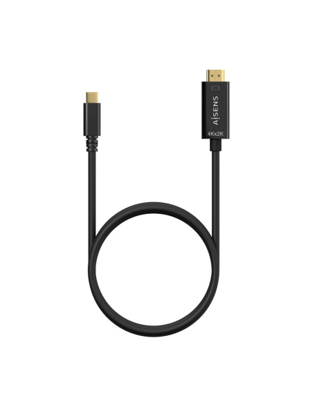 AISENS Cable Conversor USB-C A HDMI 4K@30Hz, USB-C/M-HDMI/M, Negro, 1.8M