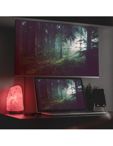 AISENS Cable Conversor Aluminio USB-C A HDMI 2.1 8k@60Hz, USB-C/M-HDMI/M, Negro, 1.0m