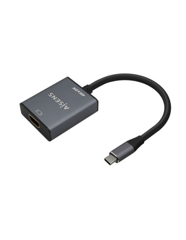 AISENS Conversor Aluminio USB-C A HDMI 4K@30Hz, USB-C/M-HDMI/H, Gris, 15cm