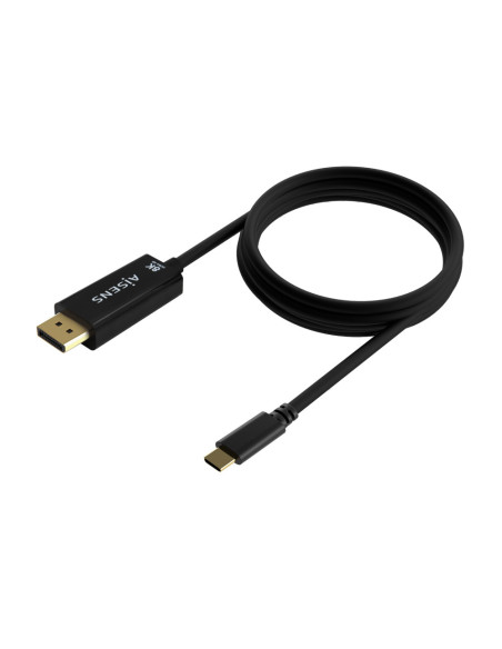 AISENS Cable Conversor USB-C a Displayport 8K@60Hz, USB-C/M-DP/M, Negro, 1.8M
