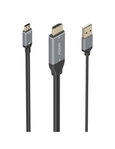 AISENS A109-0871 adaptador de cable de vídeo 1,8 m HDMI + USB USB Tipo C