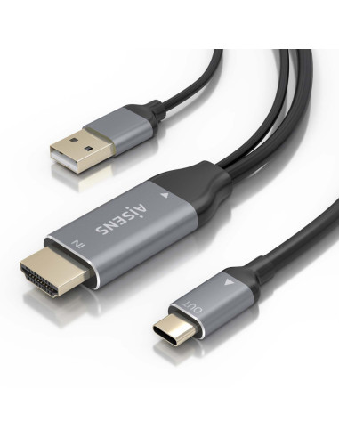 AISENS A109-0871 adaptador de cable de vídeo 1,8 m HDMI + USB USB Tipo C