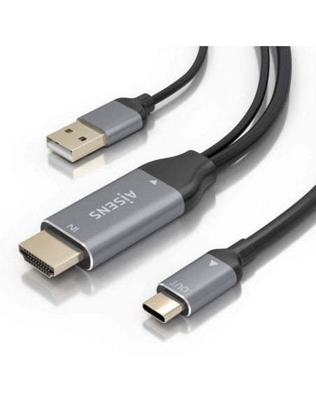 AISENS A109-0871 adaptador de cable de vídeo 1,8 m HDMI + USB USB Tipo C