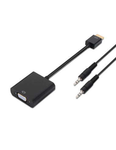 AISENS A122-0126 adaptador de cable de vídeo 0,1 m Negro