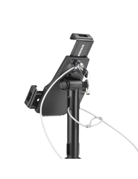 AISENS Soporte Antirobo de Sobremesa / Pared Ajustable (1 Pivote) para Tablet, Negro