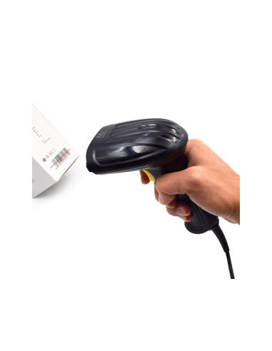 Ewent EW3400 lector de código de barras Lector de códigos de barras portátil 1D Laser Negro