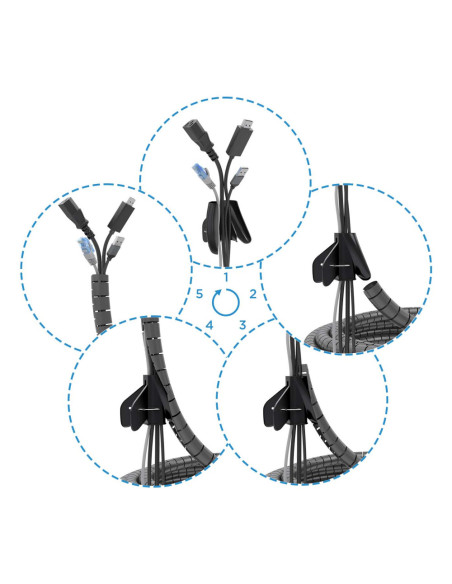 AISENS A151-0900 organizador de cables Universal Pasacables 1 pieza(s)