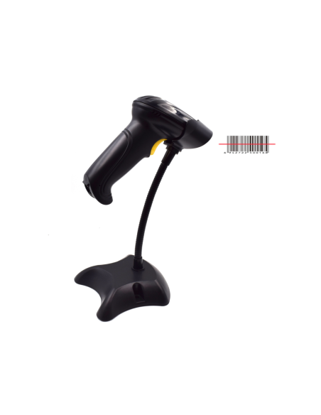 Ewent EW3430 lector de código de barras Lector de códigos de barras portátil 1D LED Negro