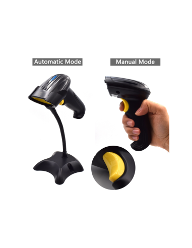 Ewent EW3430 lector de código de barras Lector de códigos de barras portátil 1D LED Negro