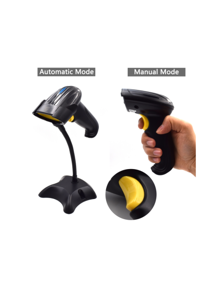 Ewent EW3430 lector de código de barras Lector de códigos de barras portátil 1D LED Negro