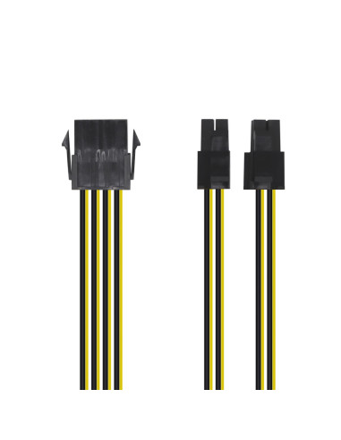 AISENS Cable Alimentación, 8pin/H-4+4pin/M, 30cm