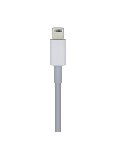 AISENS Cable USB 2.0 USB-? A Lightning PD 2A, Lightning/M-USB-?/M, Blanco, 20cm