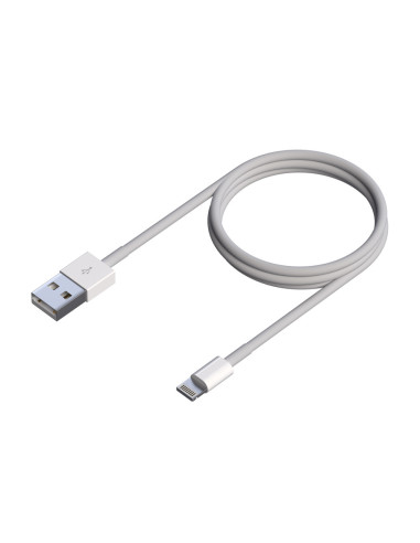 AISENS Cable Lightning A USB 2.0, Lightning/M-USB A/M, Blanco, 0.5 m