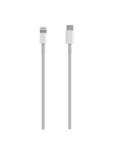 AISENS Cable USB 2.0 USB-C A Lightning PD 2A, Lightning/M-USB-C/M, Blanco, 0.5 m