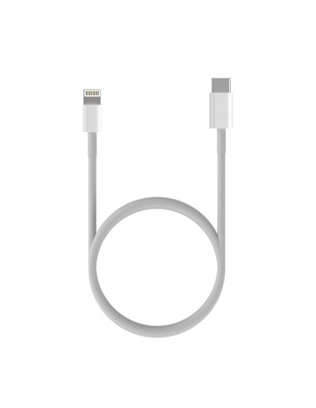 AISENS Cable USB 2.0 USB-C A Lightning PD 2A, Lightning/M-USB-C/M, Blanco, 0.5 m