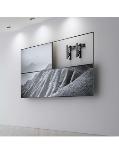 AISENS Soporte para Videowall Nivelable y Función Pop-Out para TV 45Kg de 37-70, Negro